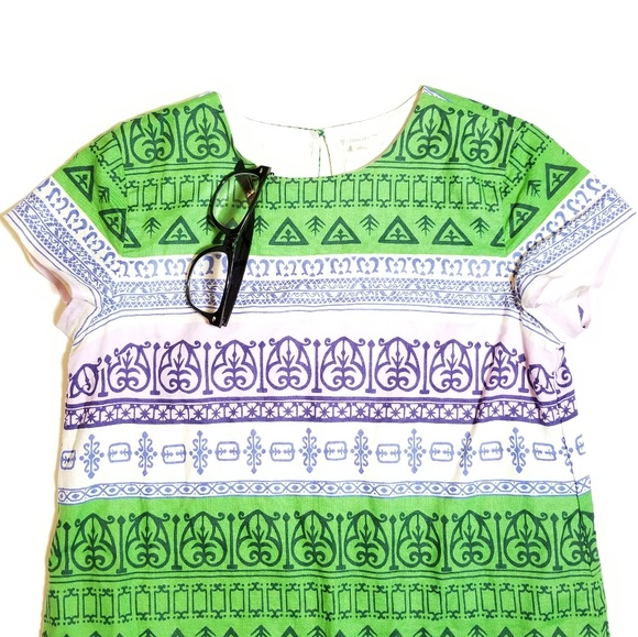 J. Crew Crewcuts Hieroglyphic Keyhole Shift Dress - Picture 3 of 8